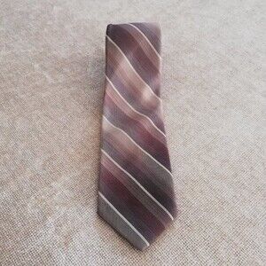 Lanvin Brown Silk Neck Tie